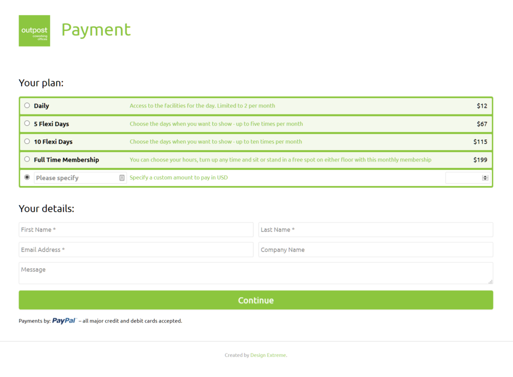 Outpost PayPal Payment Gateway